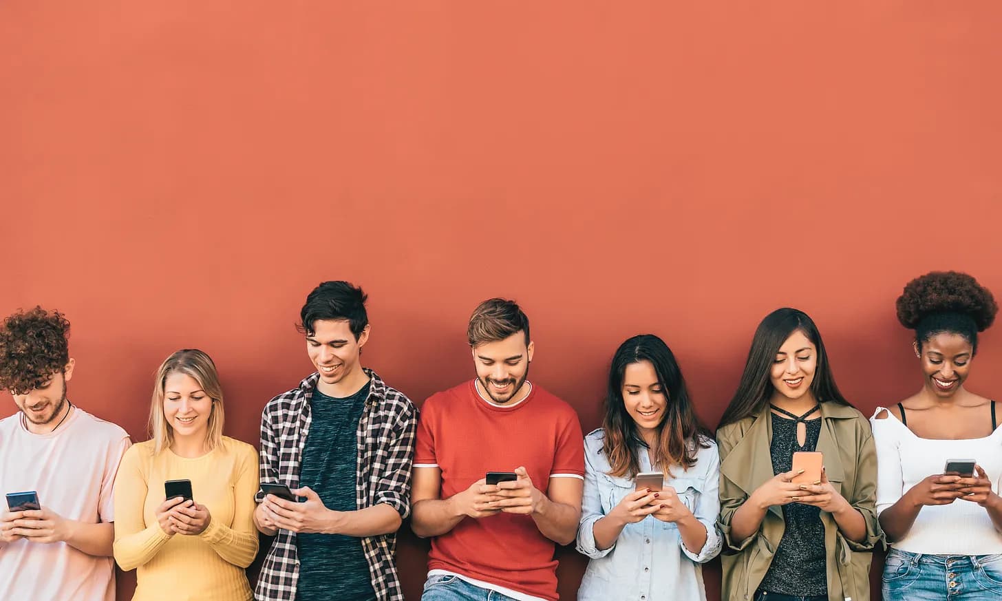 Teens on their cell phones